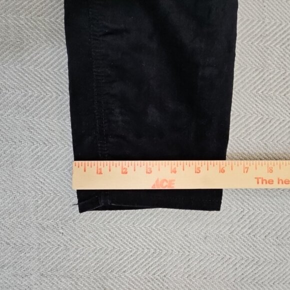 Talbots Flawless Five-Pocket Jeans Women's 12 (34x28) Black Velour Jeggings EUC - Picture 7 of 14